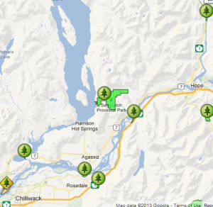 Sasquatch Provincial Park location