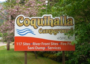 Coquihalla Campground sign